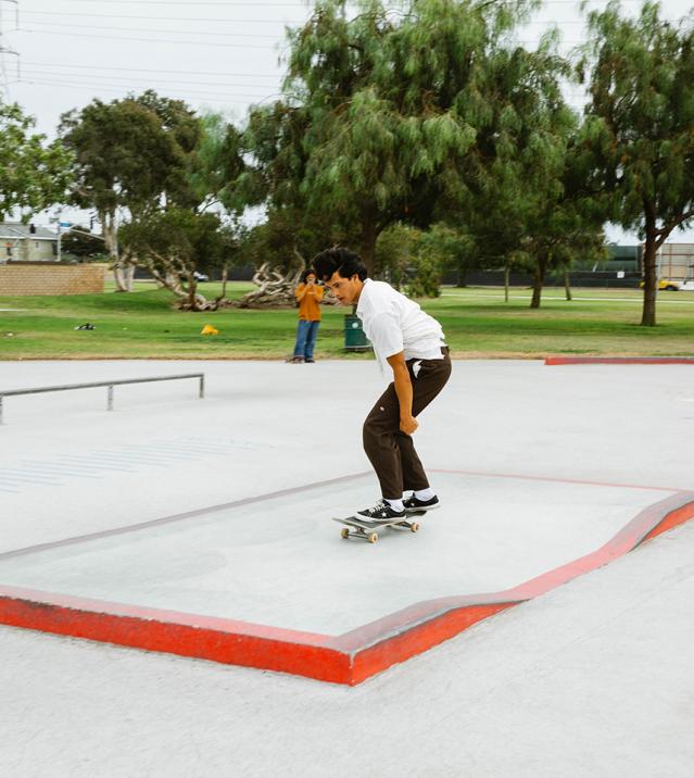 Skateboarding in Huntington Beach