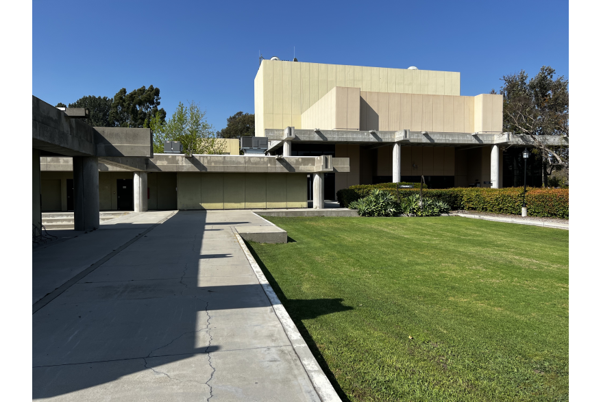 Near the entrance to the Theater Building