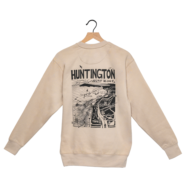 HB Surf Zone Map Sweatshirt