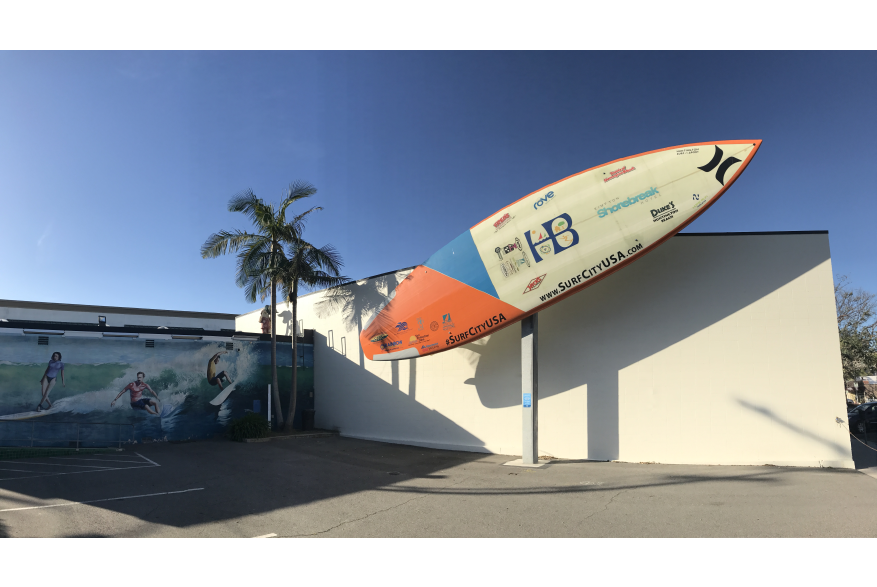 Surfing Museum Big Board Parking Lot